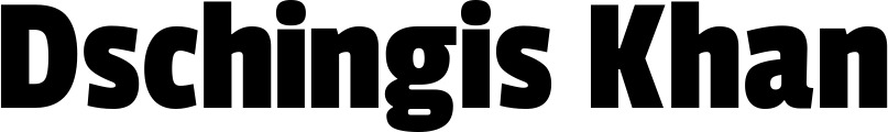 Vorschau des Bootsnamens "Dschingis Khan" als Schriftzug für "Bootsbeschriftung Fett 30"
