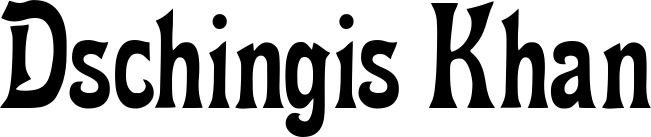 Vorschau des Bootsnamens "Dschingis Khan" als Schriftzug für "Bootsbeschriftung Neu 44"