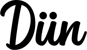 Vorschau des Bootsnamens "Dün" als Schriftzug für "Bootsbeschriftung Klassisch 43"