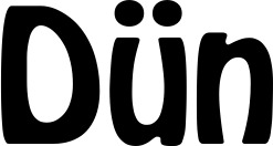 Vorschau des Bootsnamens "Dün" als Schriftzug für "Bootsbeschriftung Fett 01"