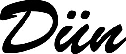 Vorschau des Bootsnamens "Dün" als Schriftzug für "Bootsbeschriftung Klassisch 03"