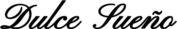 Vorschau des Bootsnamens "Dulce Sueño" als Schriftzug für "Bootsbeschriftung Klassisch 107"