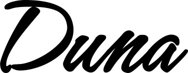 Vorschau des Bootsnamens "Duna" als Schriftzug für "Bootsbeschriftung Klassisch 71"
