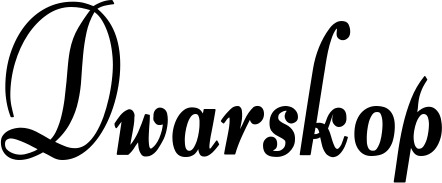 Vorschau des Bootsnamens "Dwarskop" als Schriftzug für "Bootsbeschriftung Klassisch 76"