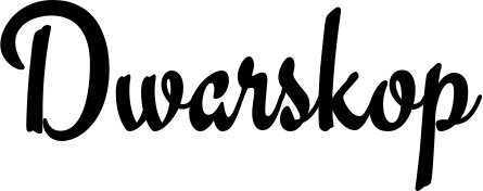 Vorschau des Bootsnamens "Dwarskop" als Schriftzug für "Bootsbeschriftung Klassisch 63"