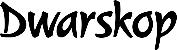 Vorschau des Bootsnamens "Dwarskop" als Schriftzug für "Bootsbeschriftung Klassisch 72"