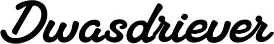 Vorschau des Bootsnamens "Dwasdriever" als Schriftzug für "Bootsbeschriftung Klassisch 65"