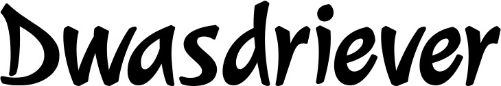 Vorschau des Bootsnamens "Dwasdriever" als Schriftzug für "Bootsbeschriftung Klassisch 72"