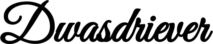 Vorschau des Bootsnamens "Dwasdriever" als Schriftzug für "Bootsbeschriftung Klassisch 68"
