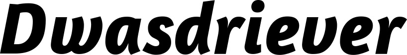 Vorschau des Bootsnamens "Dwasdriever" als Schriftzug für "Bootsbeschriftung Kursiv 01"