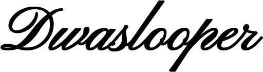 Vorschau des Bootsnamens "Dwaslooper" als Schriftzug für "Bootsbeschriftung Klassisch 107"