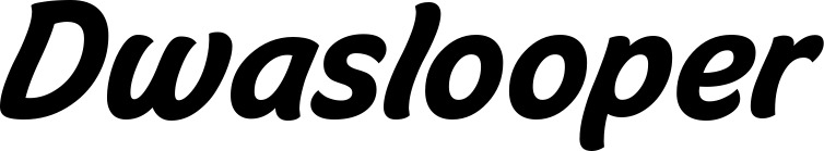 Vorschau des Bootsnamens "Dwaslooper" als Schriftzug für "Bootsbeschriftung Klassisch 14"