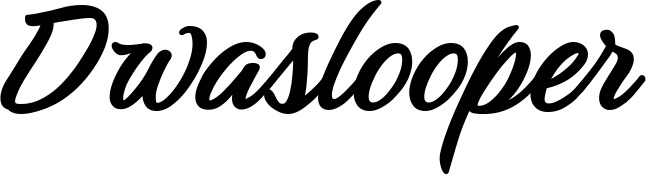 Vorschau des Bootsnamens "Dwaslooper" als Schriftzug für "Bootsbeschriftung Klassisch 48"