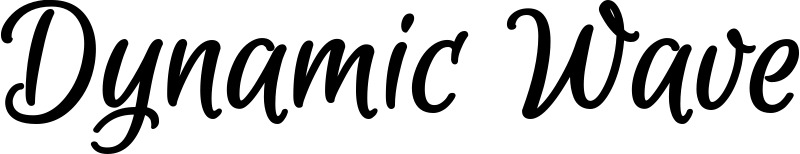 Vorschau des Bootsnamens "Dynamic Wave" als Schriftzug für "Bootsbeschriftung Klassisch 105"