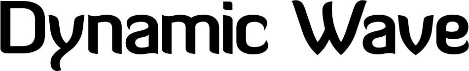 Vorschau des Bootsnamens "Dynamic Wave" als Schriftzug für "Bootsbeschriftung Normal 06"