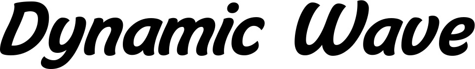 Vorschau des Bootsnamens "Dynamic Wave" als Schriftzug für "Bootsbeschriftung Klassisch 14"