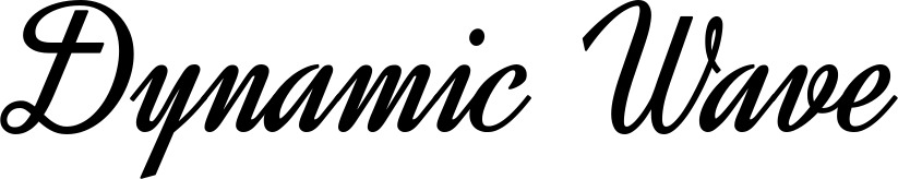 Vorschau des Bootsnamens "Dynamic Wave" als Schriftzug für "Bootsbeschriftung Klassisch 44"