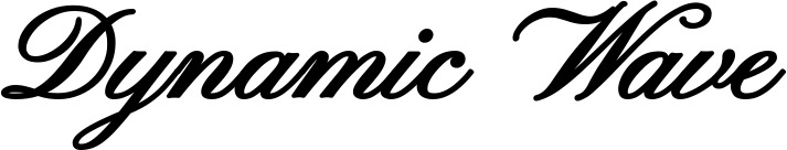 Vorschau des Bootsnamens "Dynamic Wave" als Schriftzug für "Bootsbeschriftung Klassisch 107"