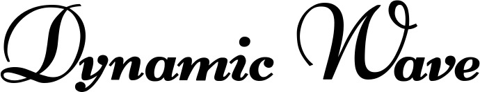 Vorschau des Bootsnamens "Dynamic Wave" als Schriftzug für "Bootsbeschriftung Klassisch 76-A"