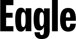 Vorschau des Bootsnamens "Eagle" als Schriftzug für "Bootsbeschriftung Fett 25"