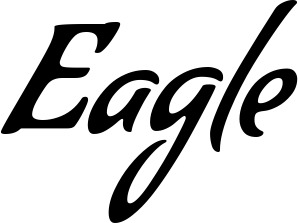Vorschau des Bootsnamens "Eagle" als Schriftzug für "Bootsbeschriftung Klassisch 57"