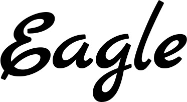 Vorschau des Bootsnamens "Eagle" als Schriftzug für "Bootsbeschriftung Klassisch 45"