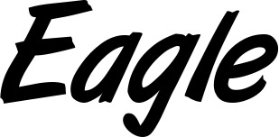 Vorschau des Bootsnamens "Eagle" als Schriftzug für "Bootsbeschriftung Klassisch 38"