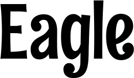 Vorschau des Bootsnamens "Eagle" als Schriftzug für "Bootsbeschriftung Neu 68"