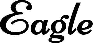Vorschau des Bootsnamens "Eagle" als Schriftzug für "Bootsbeschriftung Klassisch 84"
