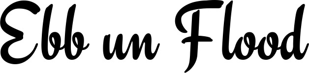 Vorschau des Bootsnamens "Ebb un Flood" als Schriftzug für "Bootsbeschriftung Klassisch 63"