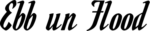 Vorschau des Bootsnamens "Ebb un Flood" als Schriftzug für "Bootsbeschriftung Klassisch 93"