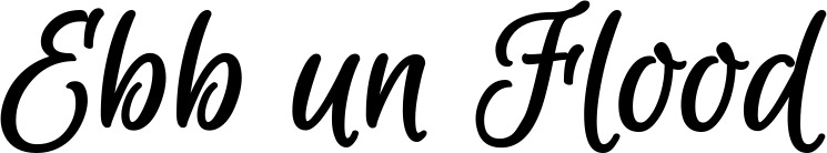 Vorschau des Bootsnamens "Ebb un Flood" als Schriftzug für "Bootsbeschriftung Klassisch 105"