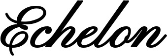 Vorschau des Bootsnamens "Echelon" als Schriftzug für "Bootsbeschriftung Klassisch 107"