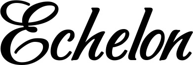 Vorschau des Bootsnamens "Echelon" als Schriftzug für "Bootsbeschriftung Klassisch 50"