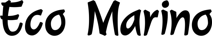 Vorschau des Bootsnamens "Eco Marino" als Schriftzug für "Bootsbeschriftung Klassisch 72"