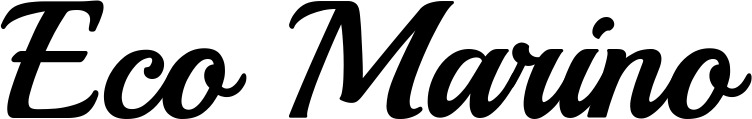 Vorschau des Bootsnamens "Eco Marino" als Schriftzug für "Bootsbeschriftung Klassisch 86"