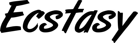 Vorschau des Bootsnamens "Ecstasy" als Schriftzug für "Bootsbeschriftung Klassisch 38"