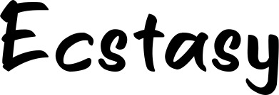 Vorschau des Bootsnamens "Ecstasy" als Schriftzug für "Bootsbeschriftung Klassisch 95"