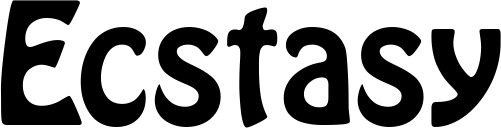 Vorschau des Bootsnamens "Ecstasy" als Schriftzug für "Bootsbeschriftung Fett 01"