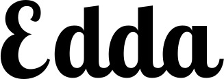 Vorschau des Bootsnamens "Edda" als Schriftzug für "Bootsbeschriftung Neu 51"