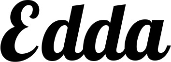 Vorschau des Bootsnamens "Edda" als Schriftzug für "Bootsbeschriftung Neu 60"