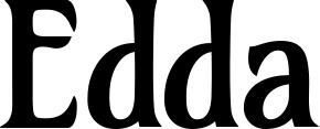 Vorschau des Bootsnamens "Edda" als Schriftzug für "Bootsbeschriftung Klassisch 36"