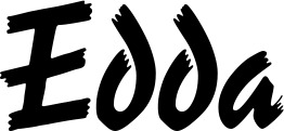 Vorschau des Bootsnamens "Edda" als Schriftzug für "Bootsbeschriftung Neu 10"