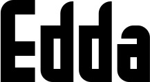 Vorschau des Bootsnamens "Edda" als Schriftzug für "Bootsbeschriftung Neu 27"