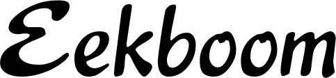 Vorschau des Bootsnamens "Eekboom" als Schriftzug für "Bootsbeschriftung Klassisch 15"