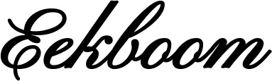 Vorschau des Bootsnamens "Eekboom" als Schriftzug für "Bootsbeschriftung Klassisch 107"