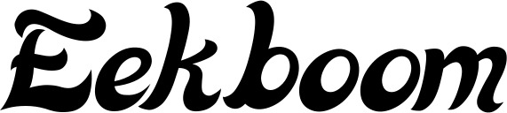 Vorschau des Bootsnamens "Eekboom" als Schriftzug für "Bootsbeschriftung Klassisch 33"