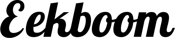 Vorschau des Bootsnamens "Eekboom" als Schriftzug für "Style Neu 60"