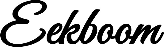Vorschau des Bootsnamens "Eekboom" als Schriftzug für "Bootsbeschriftung Klassisch 68"