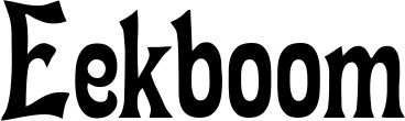 Vorschau des Bootsnamens "Eekboom" als Schriftzug für "Bootsbeschriftung Neu 44"